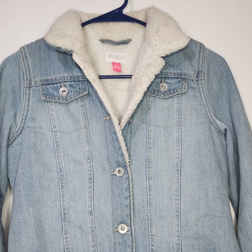 Denim Sherpa-Lined Jacket